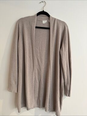 Cyrus Women's Open-Front Cardigan in Light Taupe
